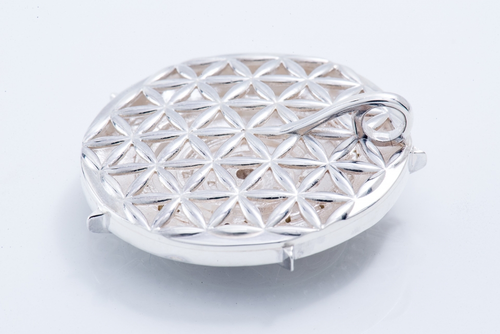 silver jewelry flower of life